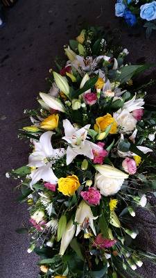 Yellow , White and Pink Spray